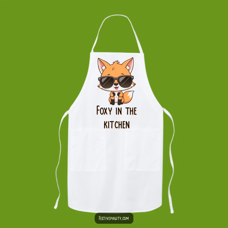Stylish Funny Diva Fox Sunglasses Apron - Cook with Confidence and Hilarious Flair