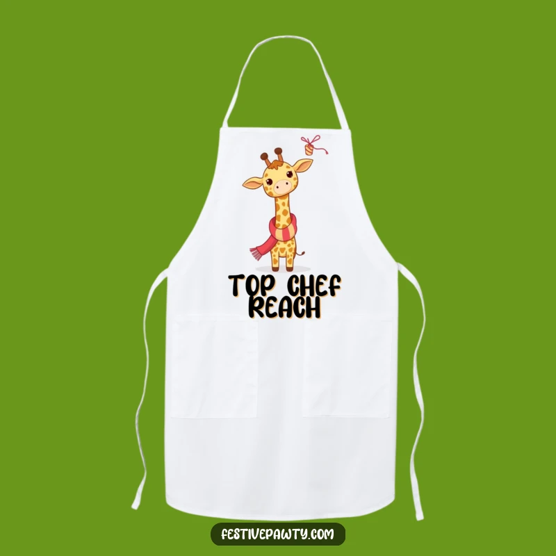 Funny Giraffe Party Apron - Festive Kitchen Humor