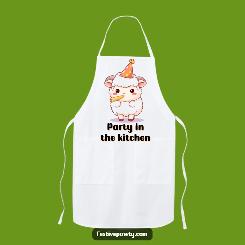 Funny Sheep Party Apron - Hilarious Festive Kitchen Wear