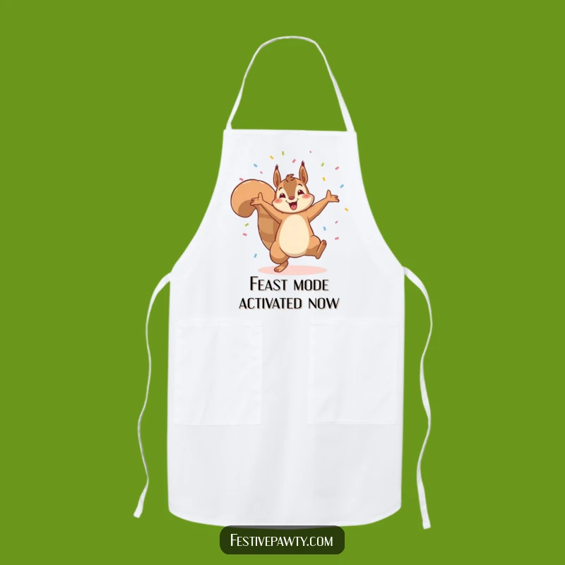 Funny Squirrel Cartwheel Apron: Cook Up Smiles with This Hilarious Kitchen Accessory