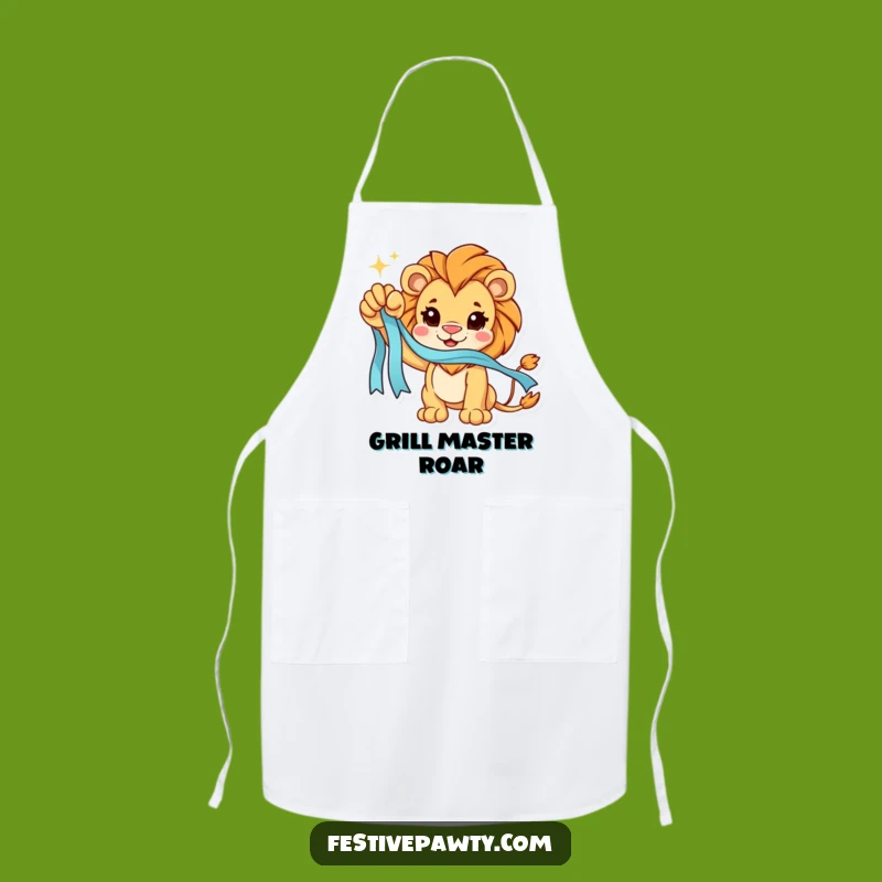 Funny Lion Victory Apron: Kitchen Roar, Chef Triumph, Perfect Cooking Gift