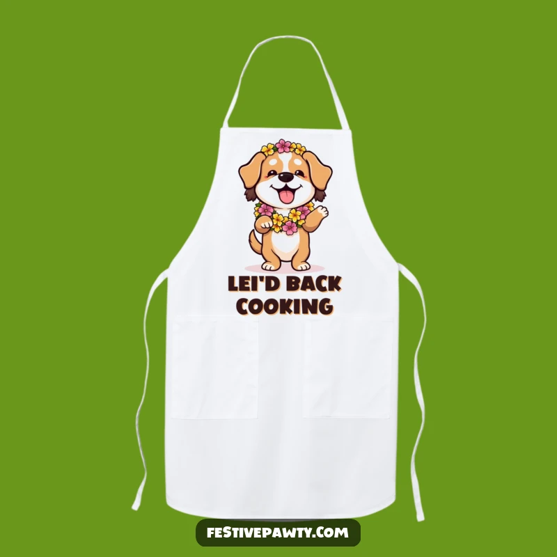 Funny Dog Hula Dance Apron: Cook with Island Cheer