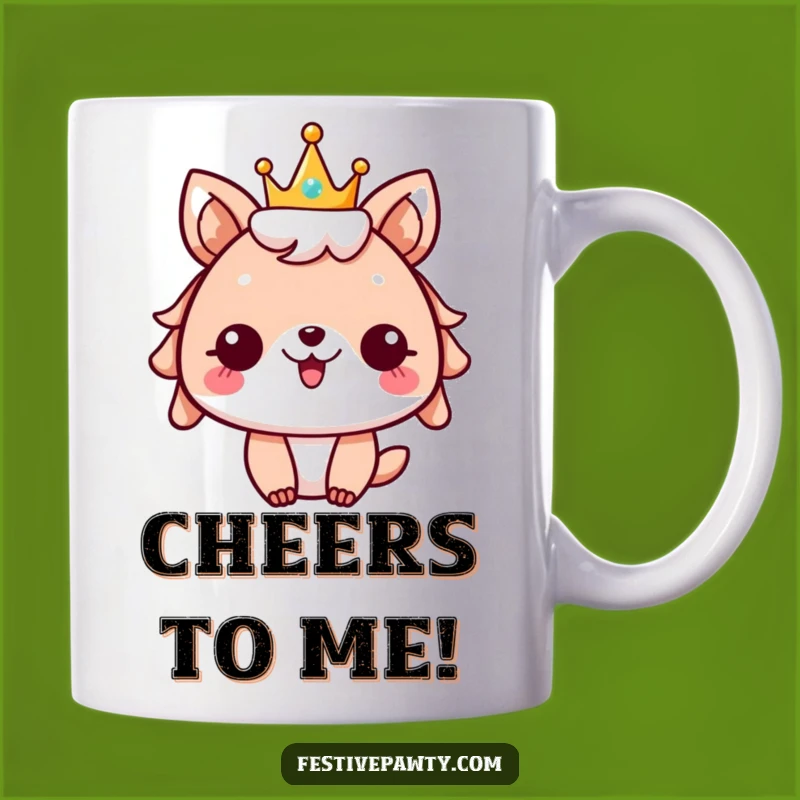 Funny Festive Animal Crown Mug: Celebrate Joyfully, Perfect Party Gift