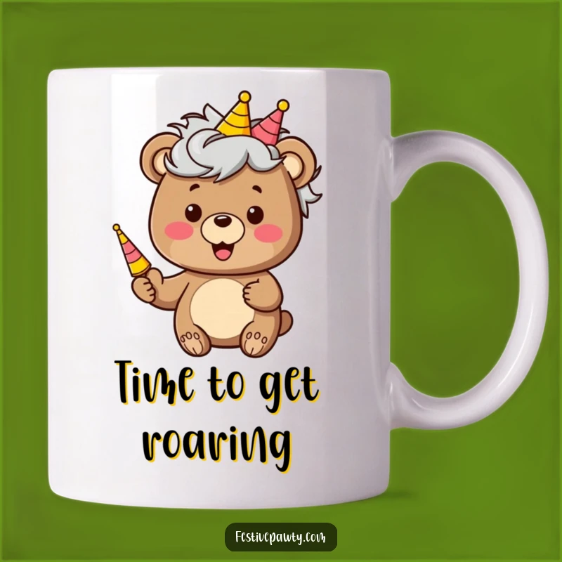 Funny Bear Party Wig Mug: Hilarious Character Gift for Ultimate Celebration!
