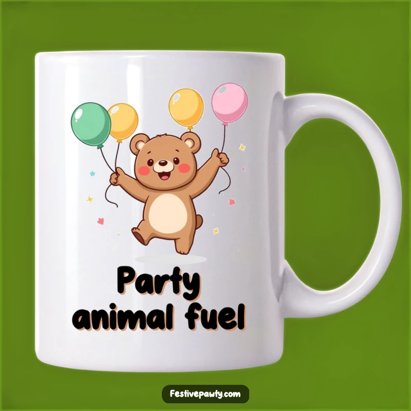Funny Dancing Bear Mug: Energetic Party Animal Gift for Bear Lovers