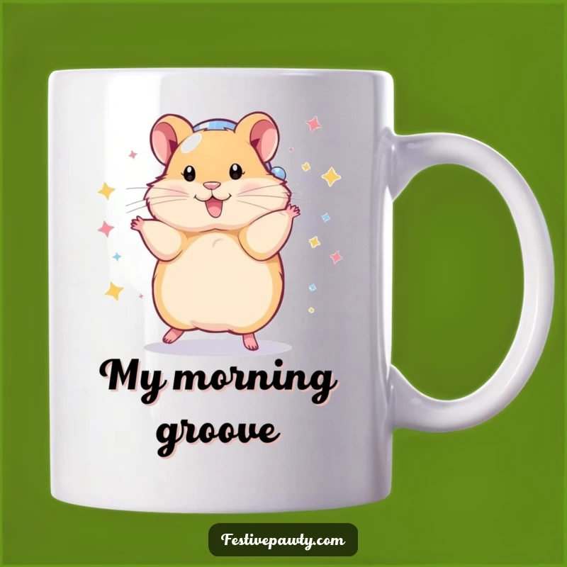 Funny Hamster Disco Mug: Dancing Rodent in Disco Ball, a Groovy Funny Gift!