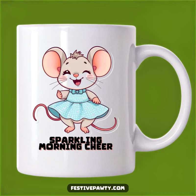 Funny Mouse Party Mug: Delighted Dress-Up Mouse - Hilarious Gift Idea