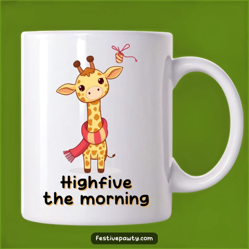 Funny Tall Giraffe Mug - Festive Party Reach Humor Gift