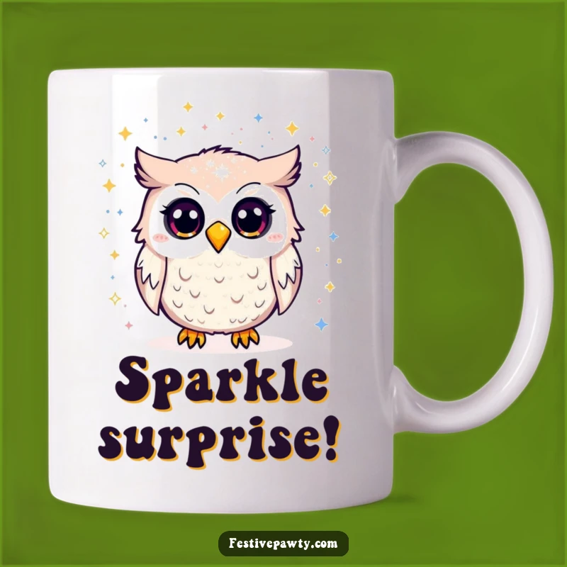 Funny Owl Glitter Surprise Mug: A Sparkly, Funny Gift for Owl Lovers & Party Animals