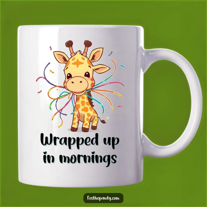 Funny Giggle Giraffe Streamer Mug - Silly Animal, Perfect Party Gift!
