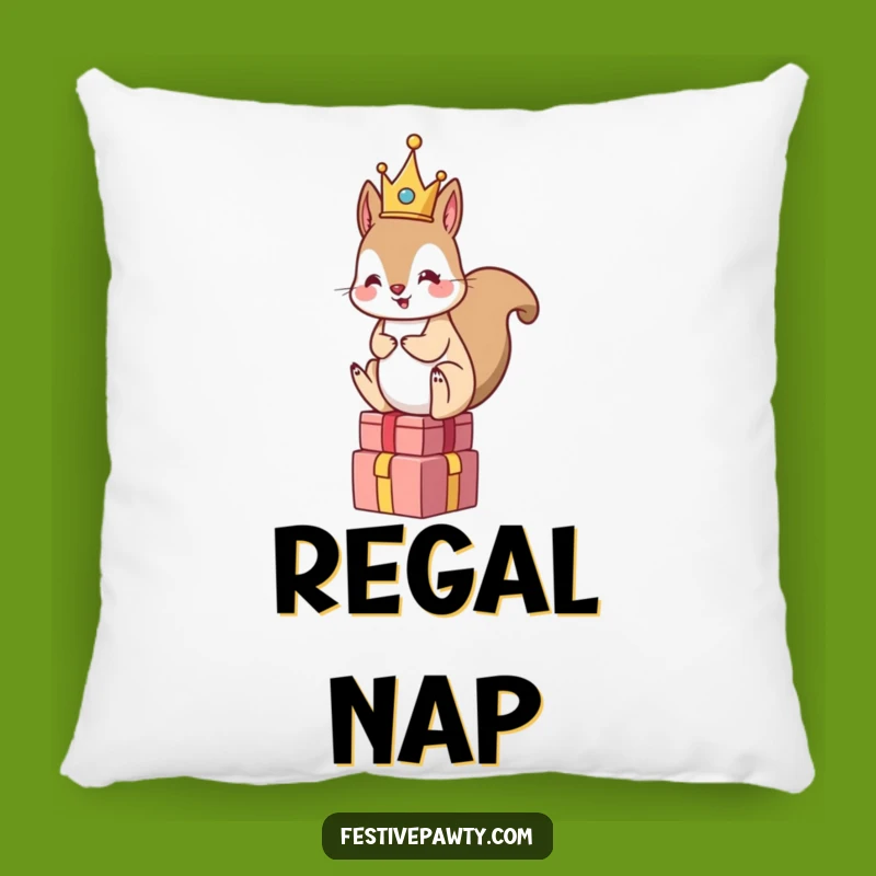 Cute Funny Squirrel King Pillow - Soft Royal Gift Comfort
