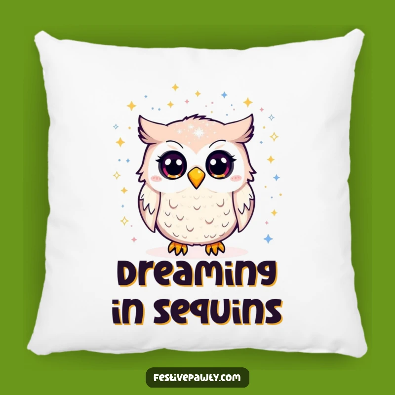 Funny Owl Glitter Surprise Pillow: Cuddle with Sparkle, a Cozy Funny Gift