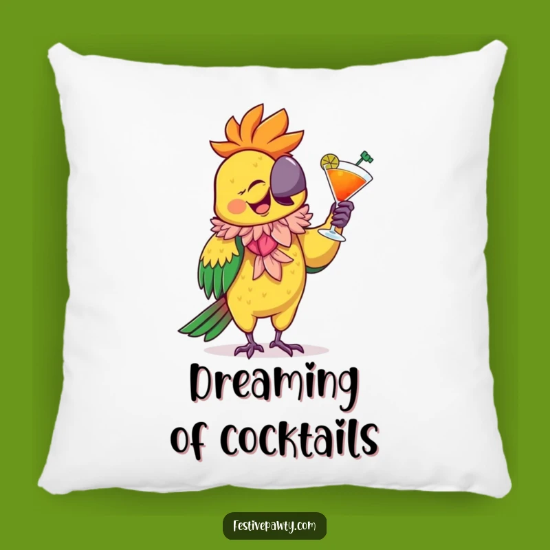 Funny Parrot Party Pillow: Soft Giggling Bird Decor, a Comfy Festive Funny Gift!