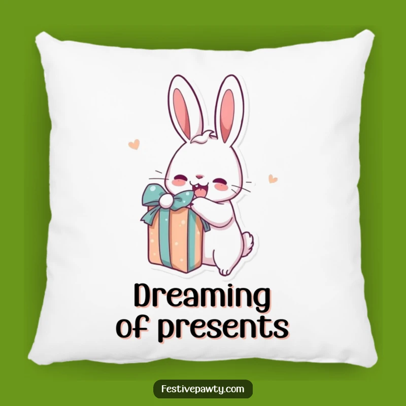 Comfy Funny Rabbit Present Pillow: Soft Cartoon Cushion, Delightful Gift