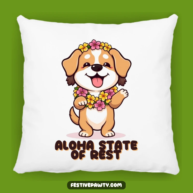 Funny Dog Hula Dance Pillow: Cozy Up with Tropical Vibes