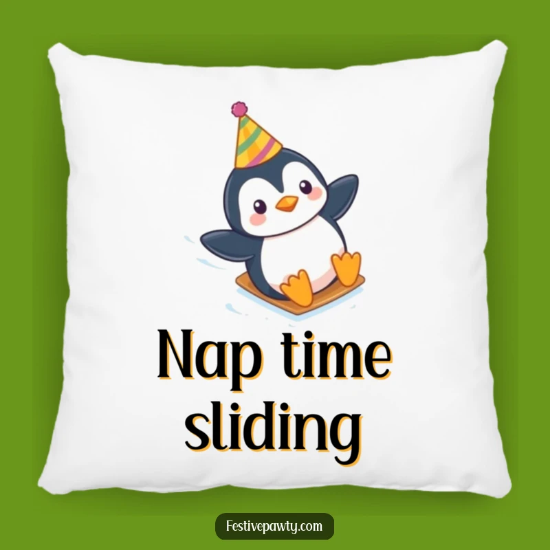 Funny Penguin Party Pillow - Cozy Winter Friend, Cute Gift!