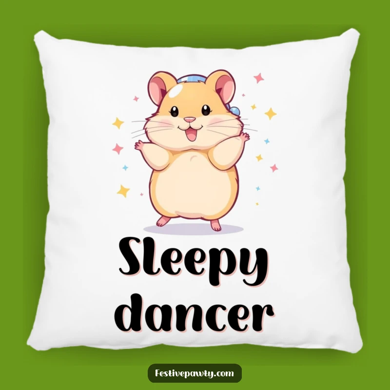 Funny Hamster Disco Pillow: Soft Dancing Rodent Decor, a Comfy Funny Gift!