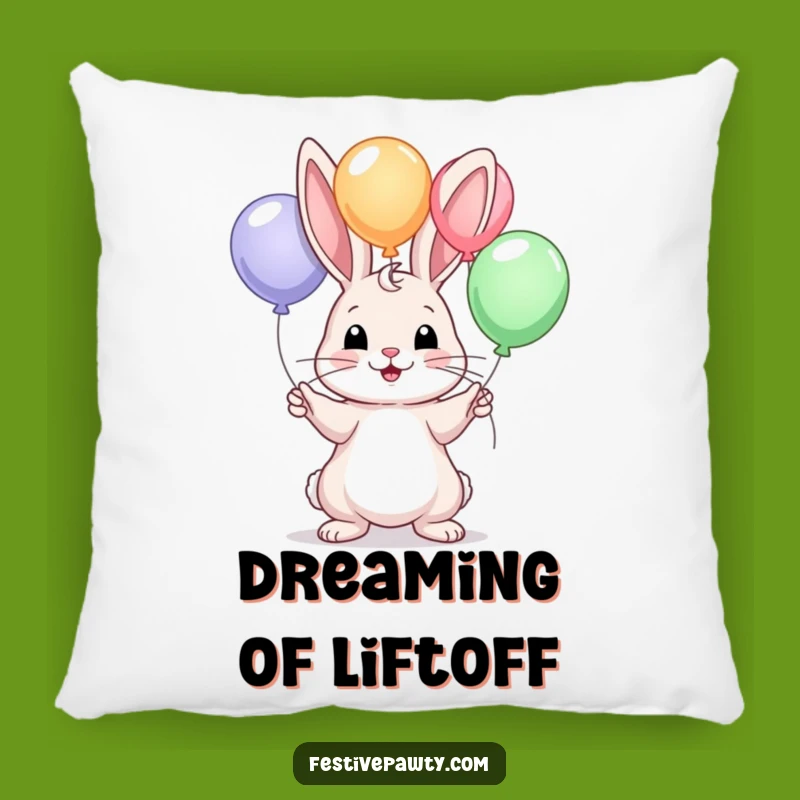 Soft Funny Rabbit Juggling Balloons Pillow - Cozy Comfort with a Humorous Touch