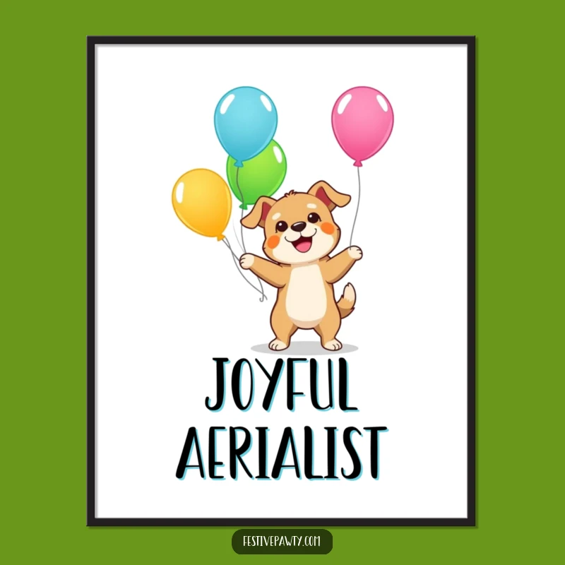 Funny Dog Juggling Digital Art: Instant Hilarious & Giddy Download