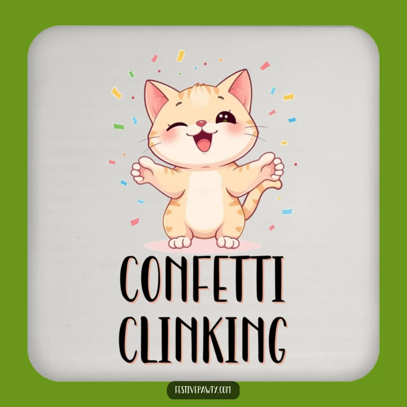 Funny Cat Juggling Coaster: Protect Surfaces Playfully!