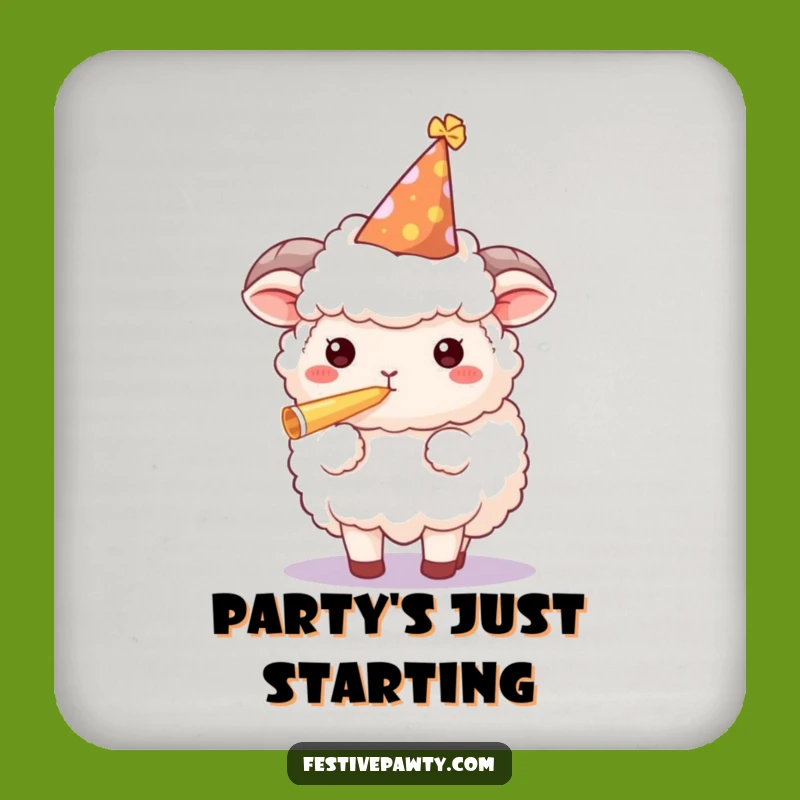 Funny Sheep Party Coasters (Set of 4) - Hilarious Festive Table Protection