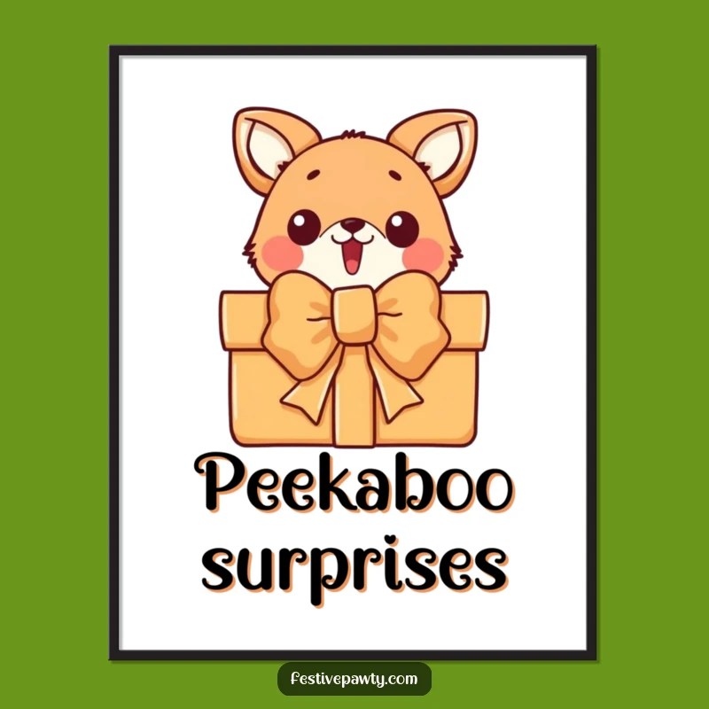 Funny Surprised Animal Gift Poster Print - Whimsical Wall Art Funny Gift