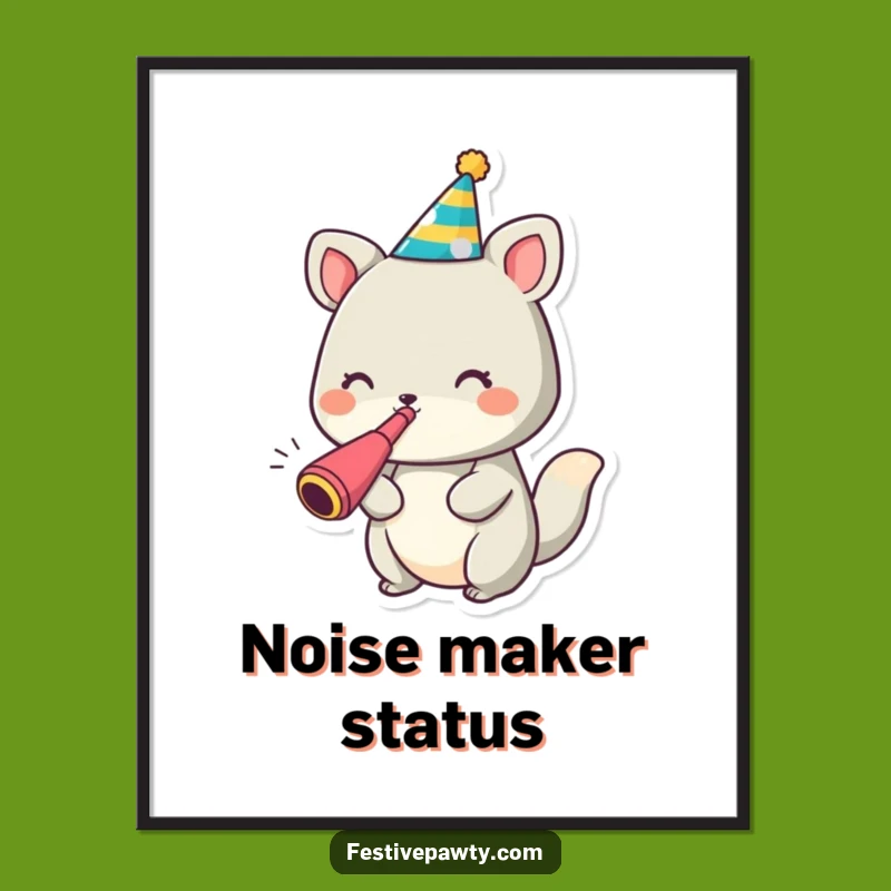 Funny Animal Party Poster: Festive Sound - Artistic Funny Gift for Walls