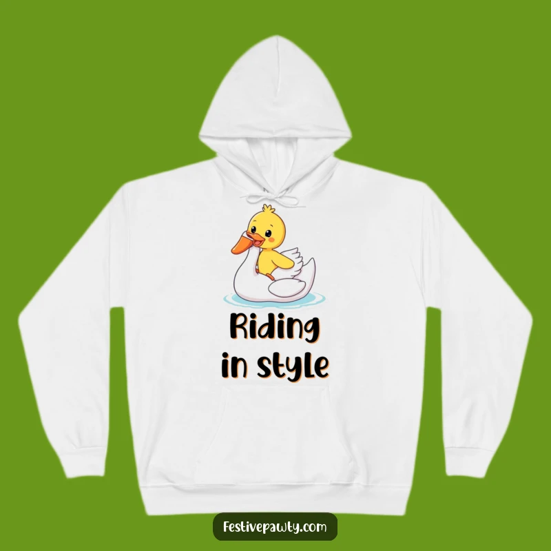 Cozy Funny Duck Swan Float Hoodie: Stay Warm with Summer Fun, a Funny Gift