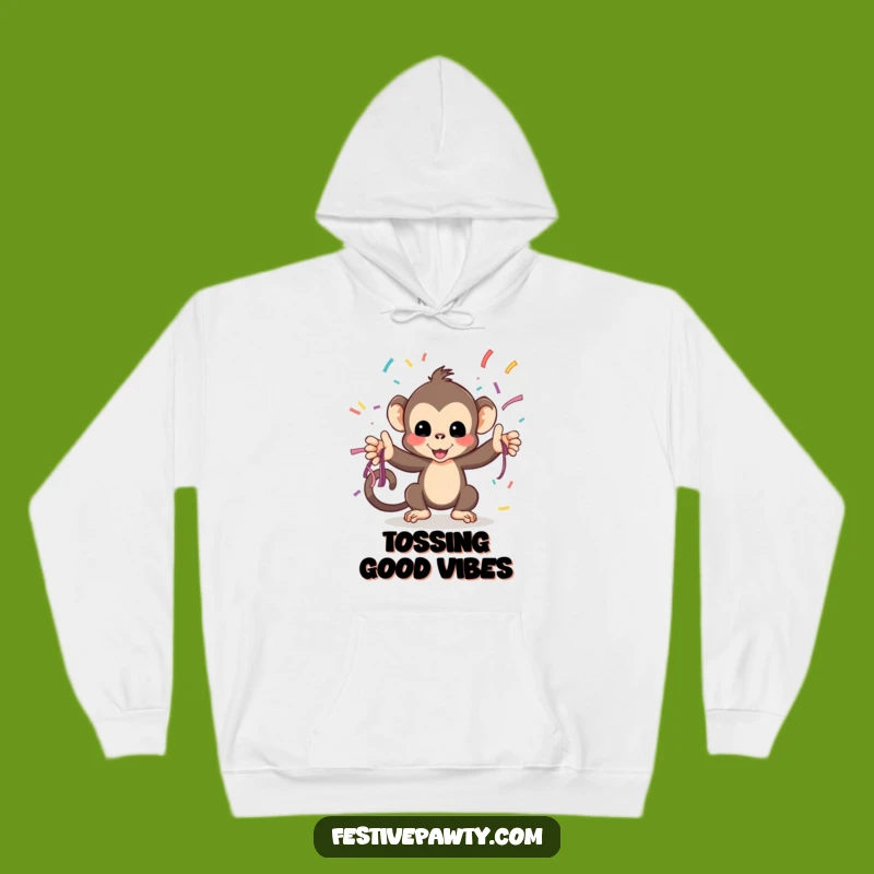 Cozy Funny Monkey Streamer Hoodie: Stay Warm with Party Vibes, a Funny Gift