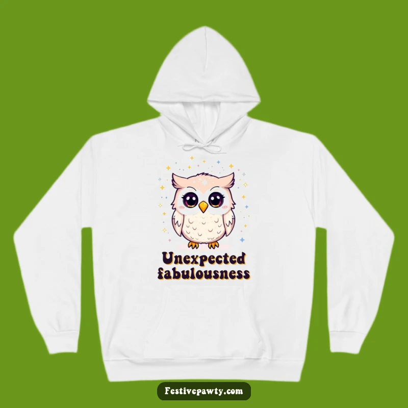 Cozy Funny Owl Glitter Surprise Hoodie: Get Wrapped in Sparkle, a Funny Gift