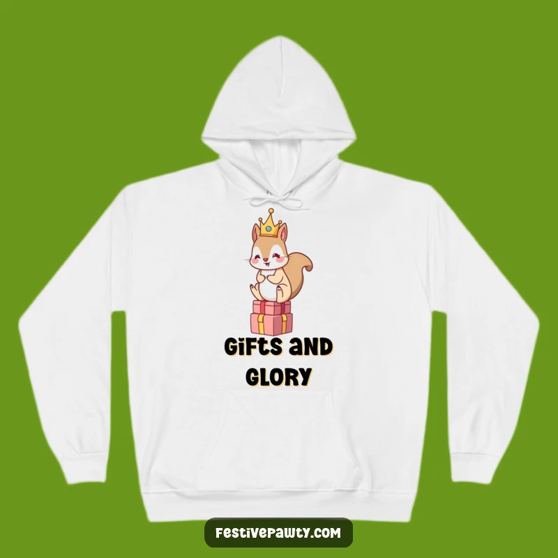 Cozy Funny Squirrel King Hoodie - Warm Royal Gift Humor