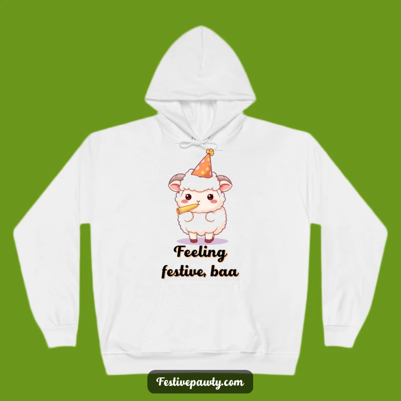 Funny Sheep Party Hoodie - Cozy Fluffy Hilarious Celebration Wear
