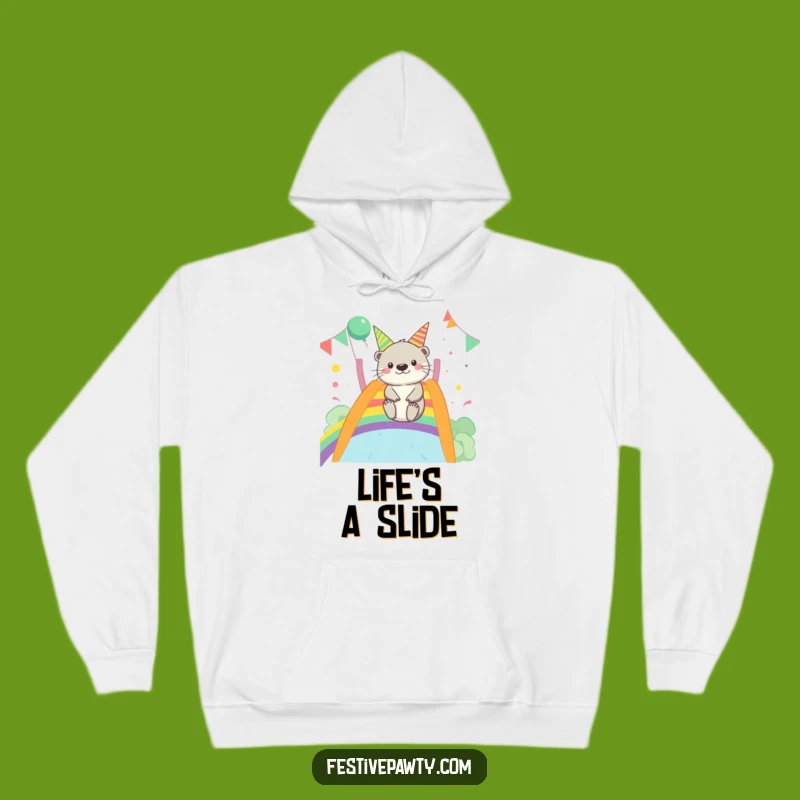 Funny Otter Hoodie - Cozy Merry Rainbow Party Wear Gift