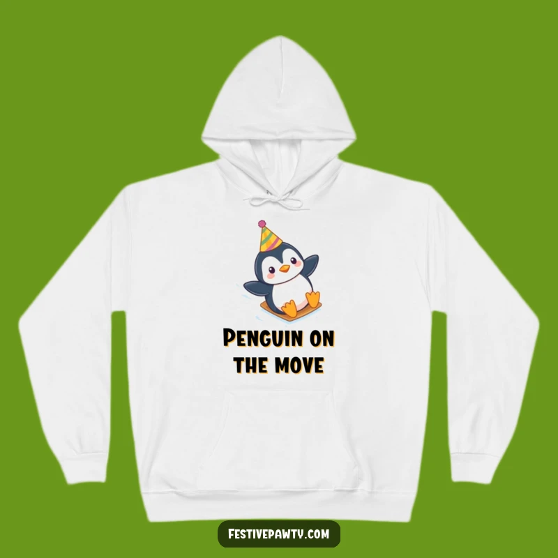 Funny Penguin Party Hoodie - Cozy Winter Fun, Perfect Gift!
