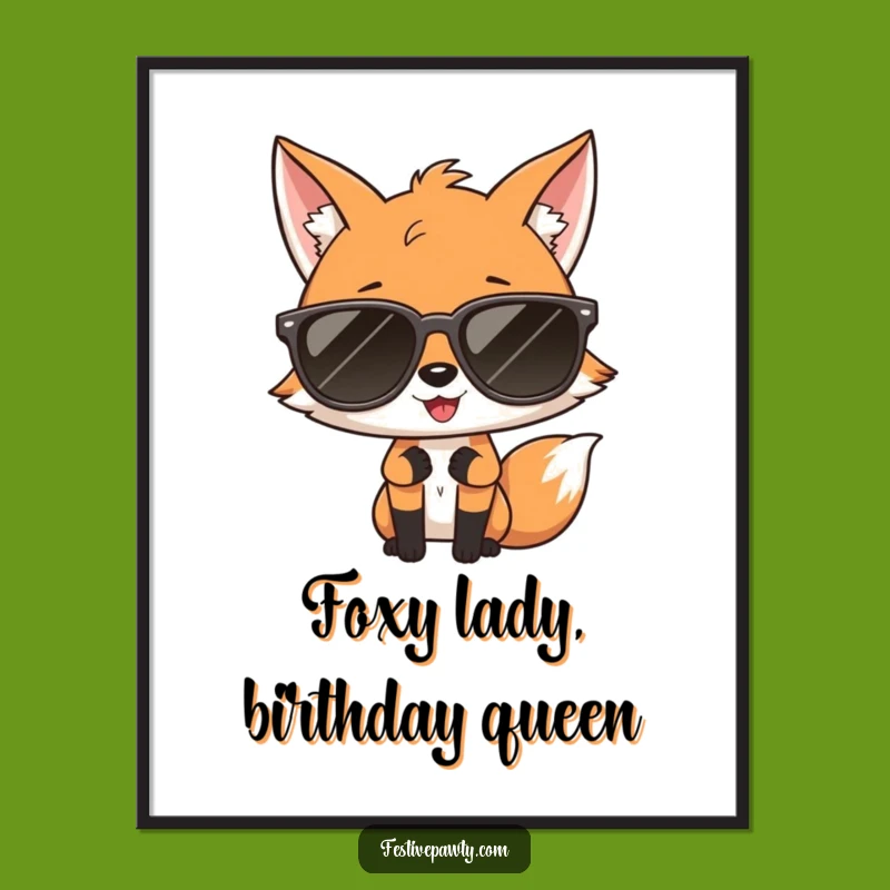 Free Printable Wall Art: Diva Fox Glamour, Funny Downloadable Decor for a Stylish Statement