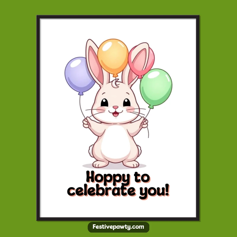 Free Printable Wall Art: Juggling Rabbit Laughter, Funny Downloadable Decor for Whimsical Spaces