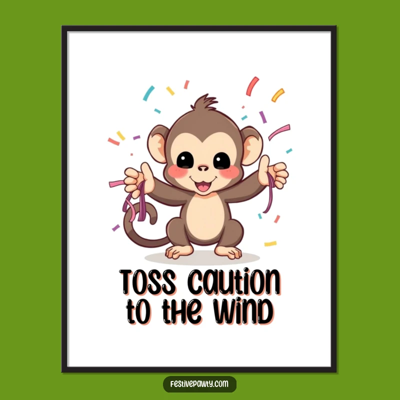 Free Printable Wall Art: Monkey Streamer Art, Downloadable Fun!