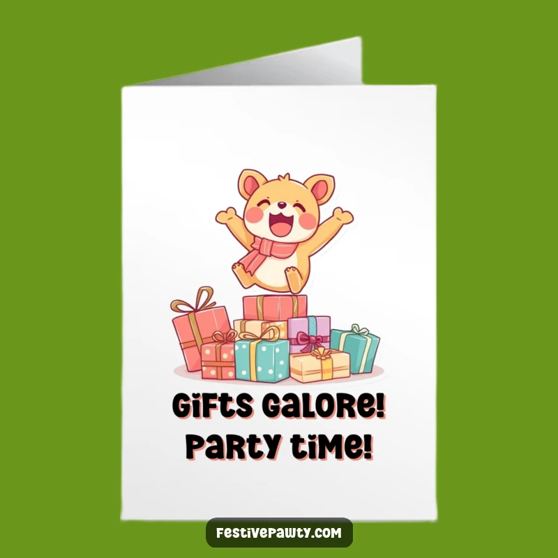 Free Printable Birthday Card: Funny Gift Leap Animal - Instant Download Fun!
