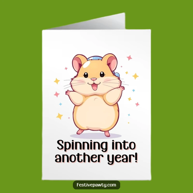 Free Printable Birthday Card: Disco Hamster Party! Funny Downloadable Gift