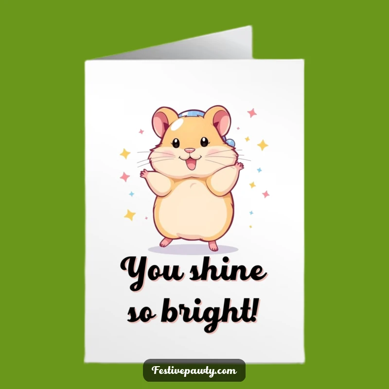 Free Printable Congrats Card: Disco Hamster Celebration! Downloadable Fun Gift