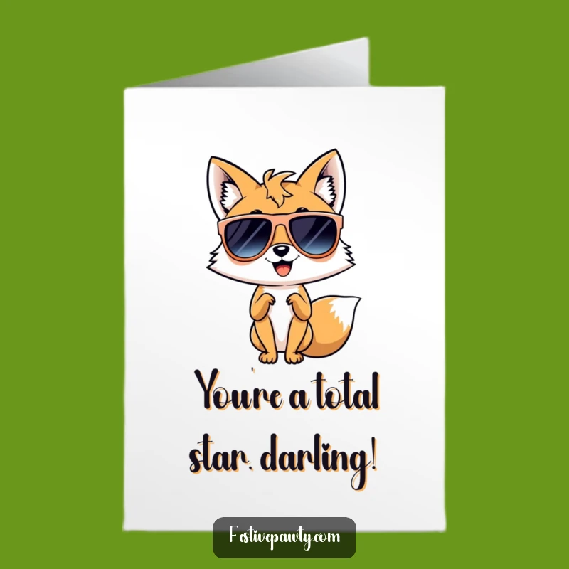 Free Printable Congratulations Card: Diva Fox Style Downloadable Gift for Shining Stars