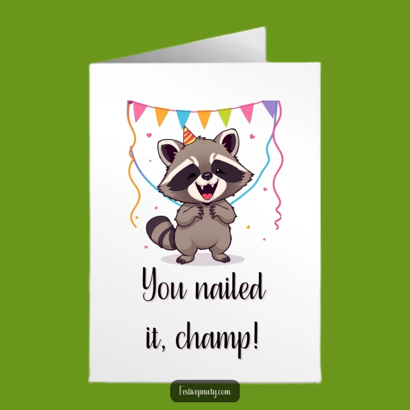 Free Printable Raccoon Congratulations Card: Hilarious DIY Downloadable for Any Occasion
