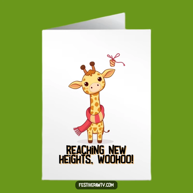 Triumphant Giraffe Congrats: Free Printable High Reach Downloadable Gift