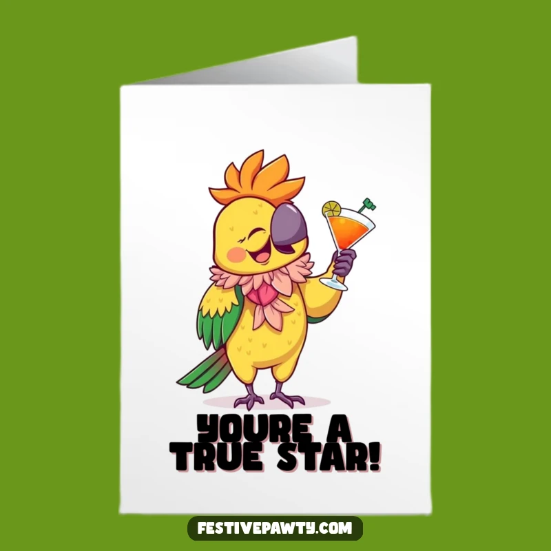 Free Printable Congrats Card: Party Parrot Celebration! Downloadable Fun Gift