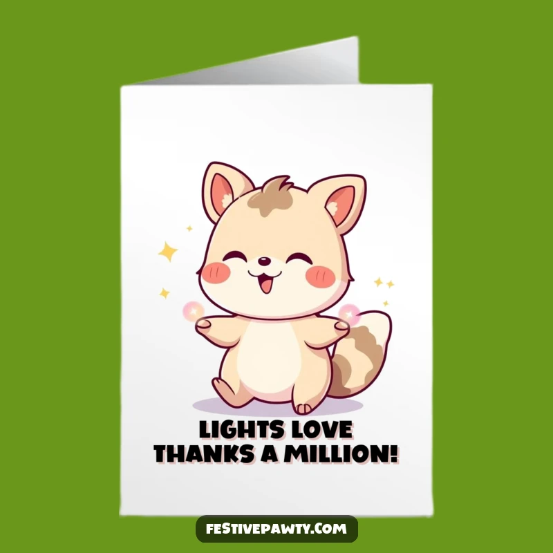 Free Printable Thank You Card: Giggling Lights Animal - Thanks Aglow!