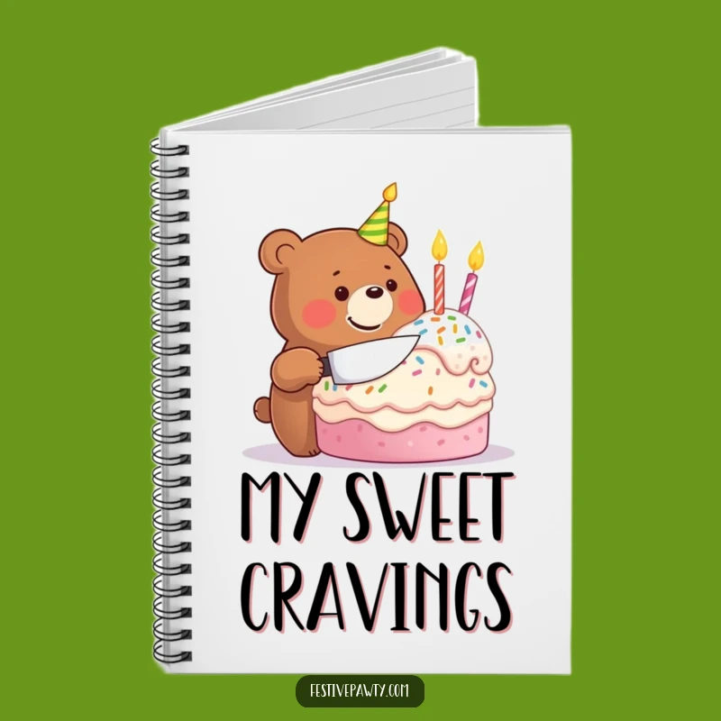 Funny Birthday Bear Notebook: Celebratory Ideas with Cake Slices