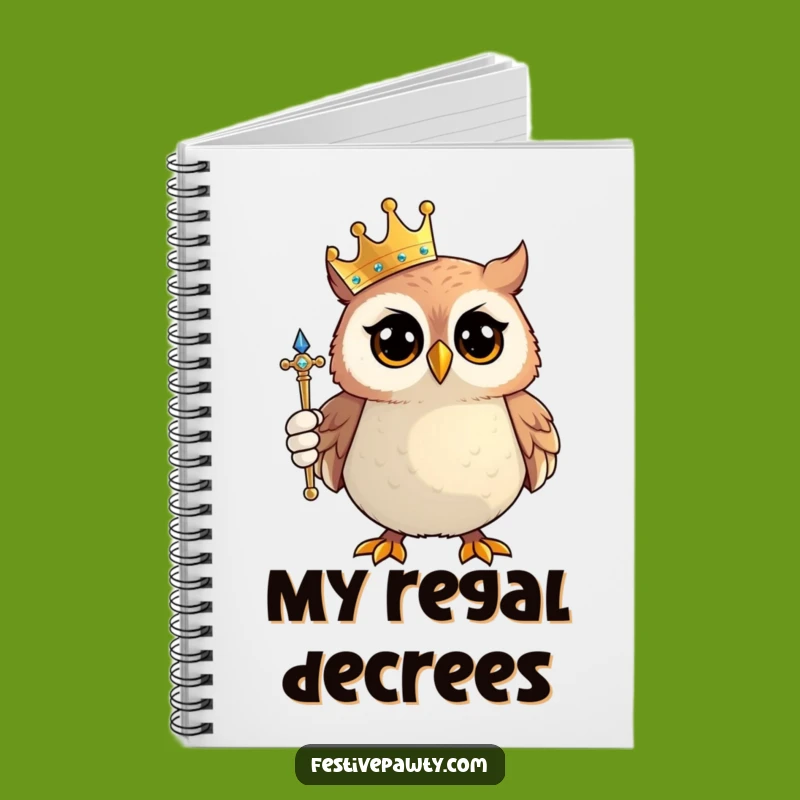 Funny Owl King Notebook: Proud Owl Journal - Creative Humorous Gift