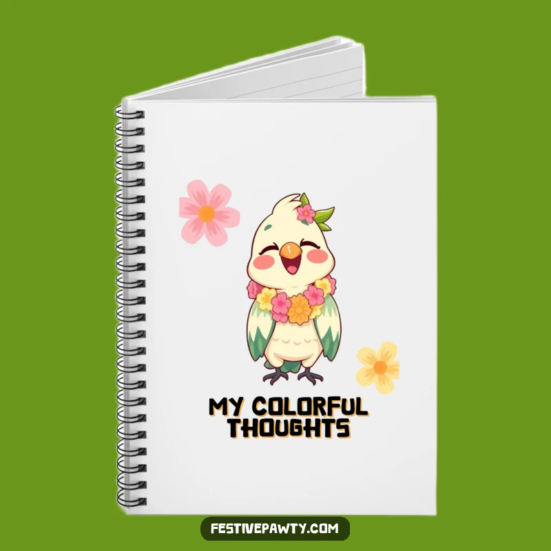 Funny Parrot Lei Notebook - Jot Down Ideas with Tropical Giggles