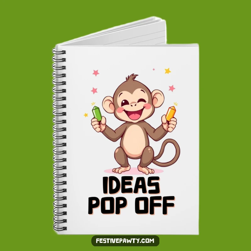Funny Monkey Juggling Notebook - Jot Down Your Hilarious Thoughts
