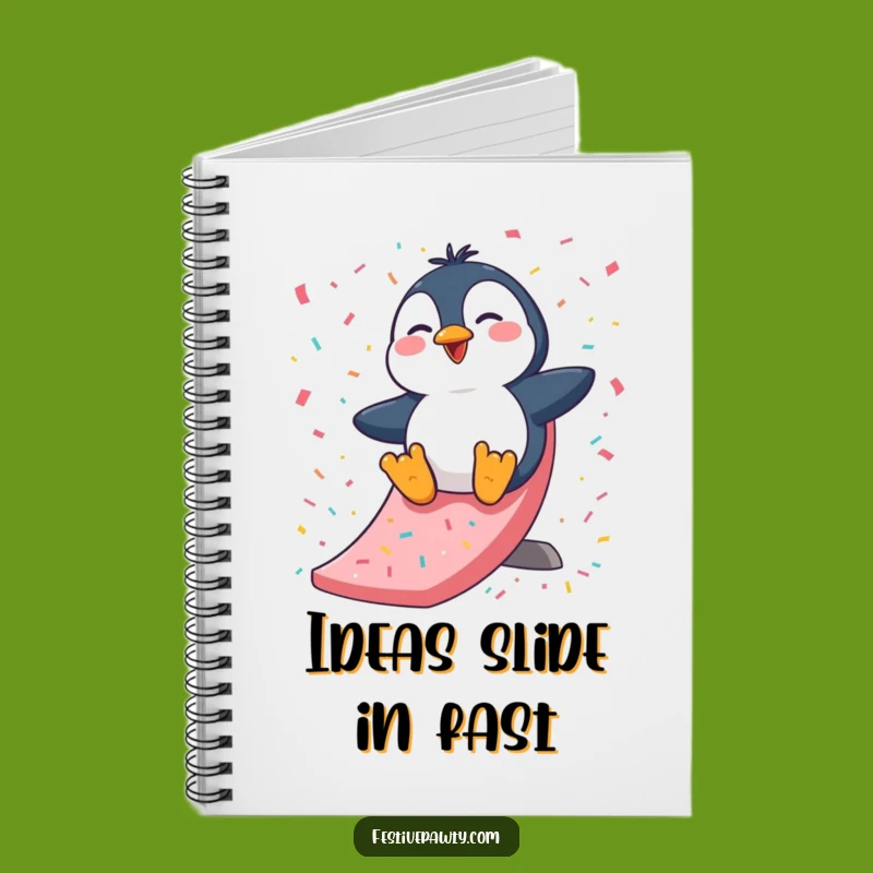 Funny Penguin Slide Notebook: Jot Down Giggles, Arctic Ideas, Perfect Gift for Writers